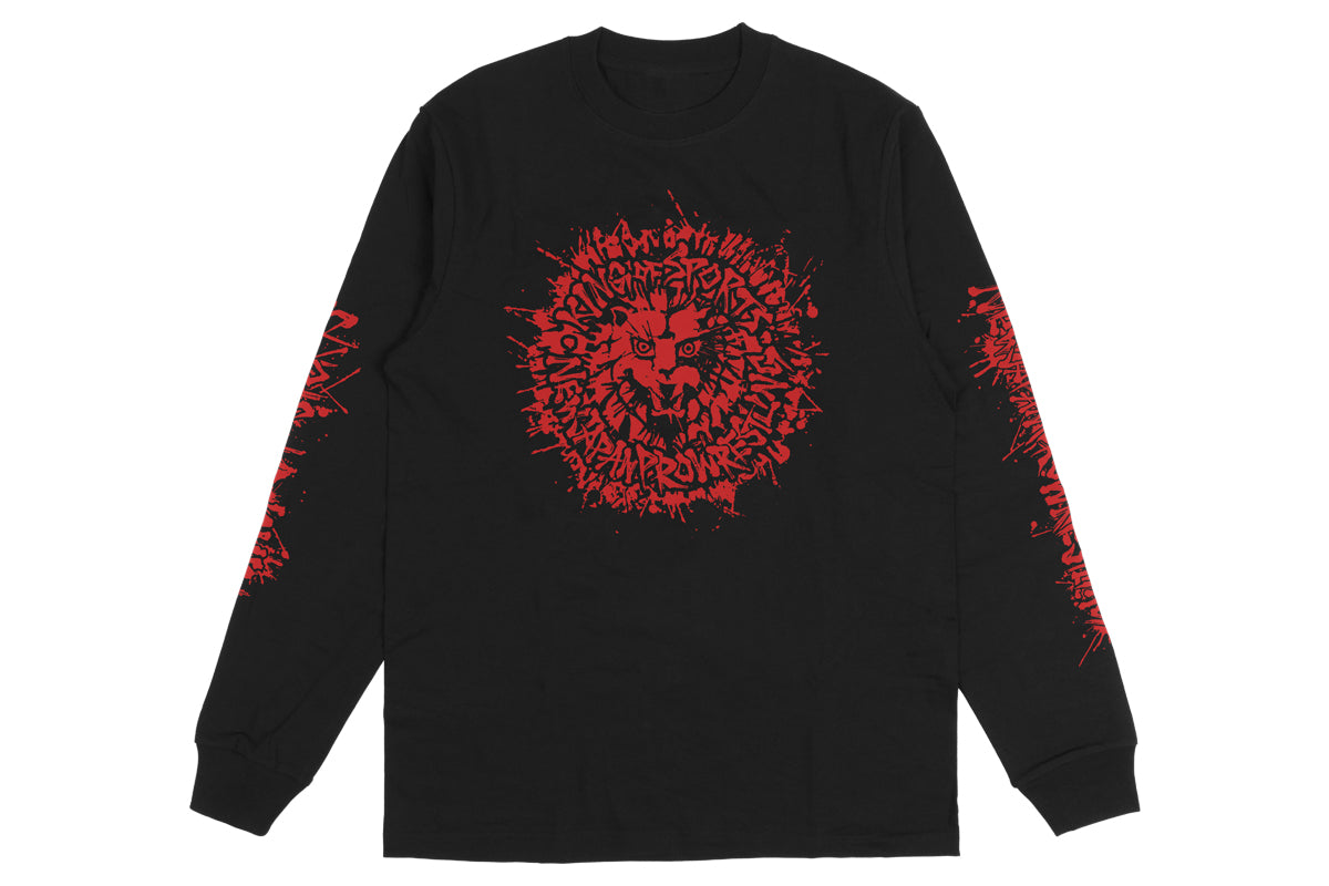 ライオンマーク ロングスリーブ(2025・ブラック×レッド)