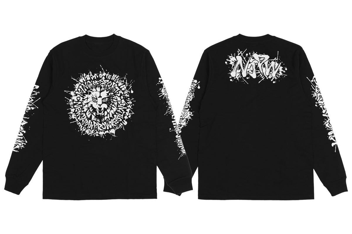 ライオンマーク ロングスリーブ(2025・ブラック×ホワイト)