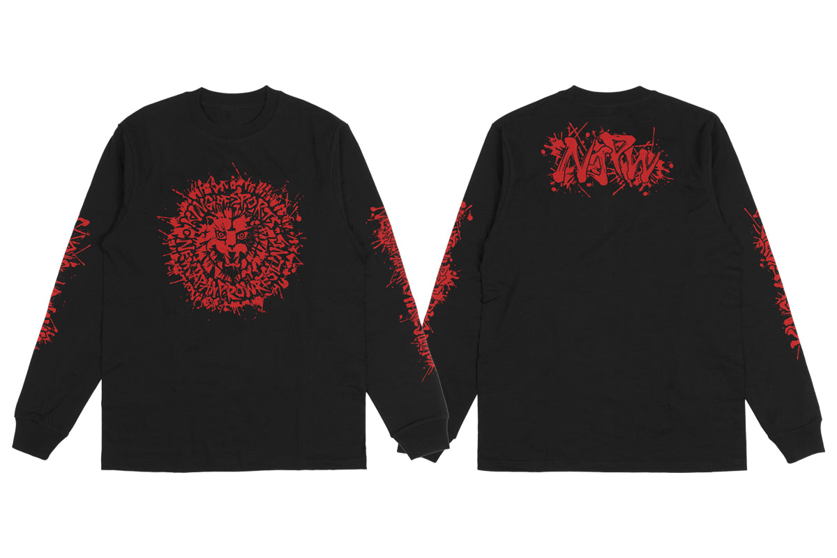 ライオンマーク ロングスリーブ(2025・ブラック×レッド)