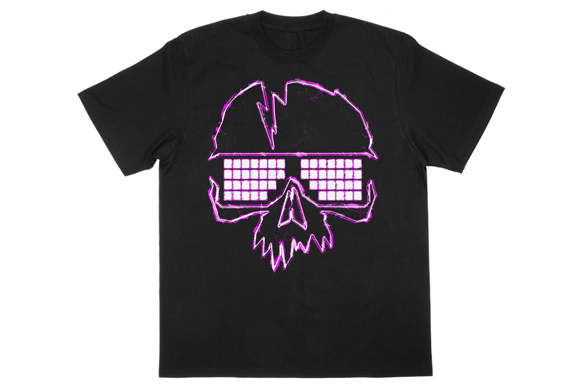 エル・ファンタズモ「ELECTRIC SKULL」Tシャツ(ブラック)