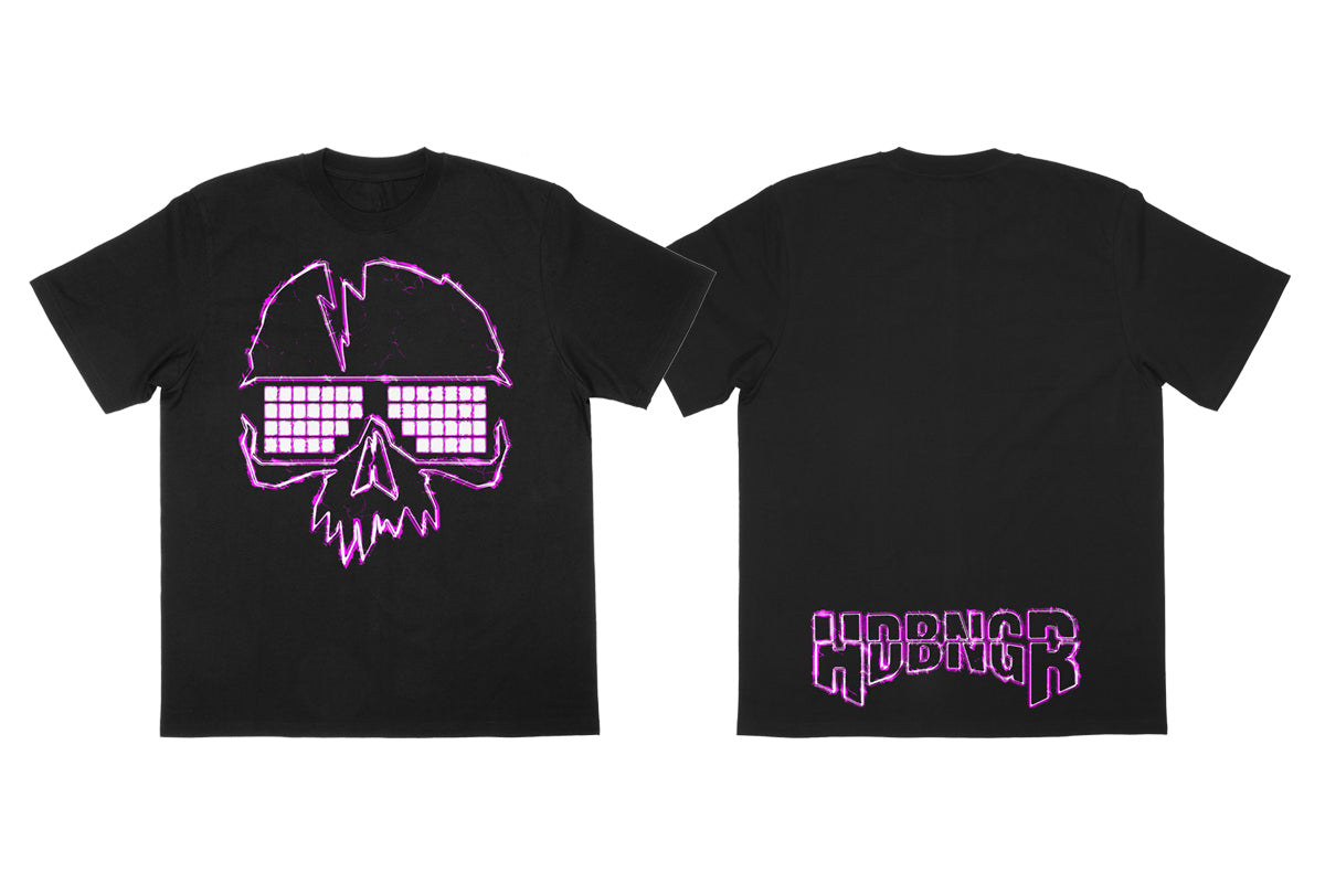 エル・ファンタズモ「ELECTRIC SKULL」Tシャツ(ブラック)
