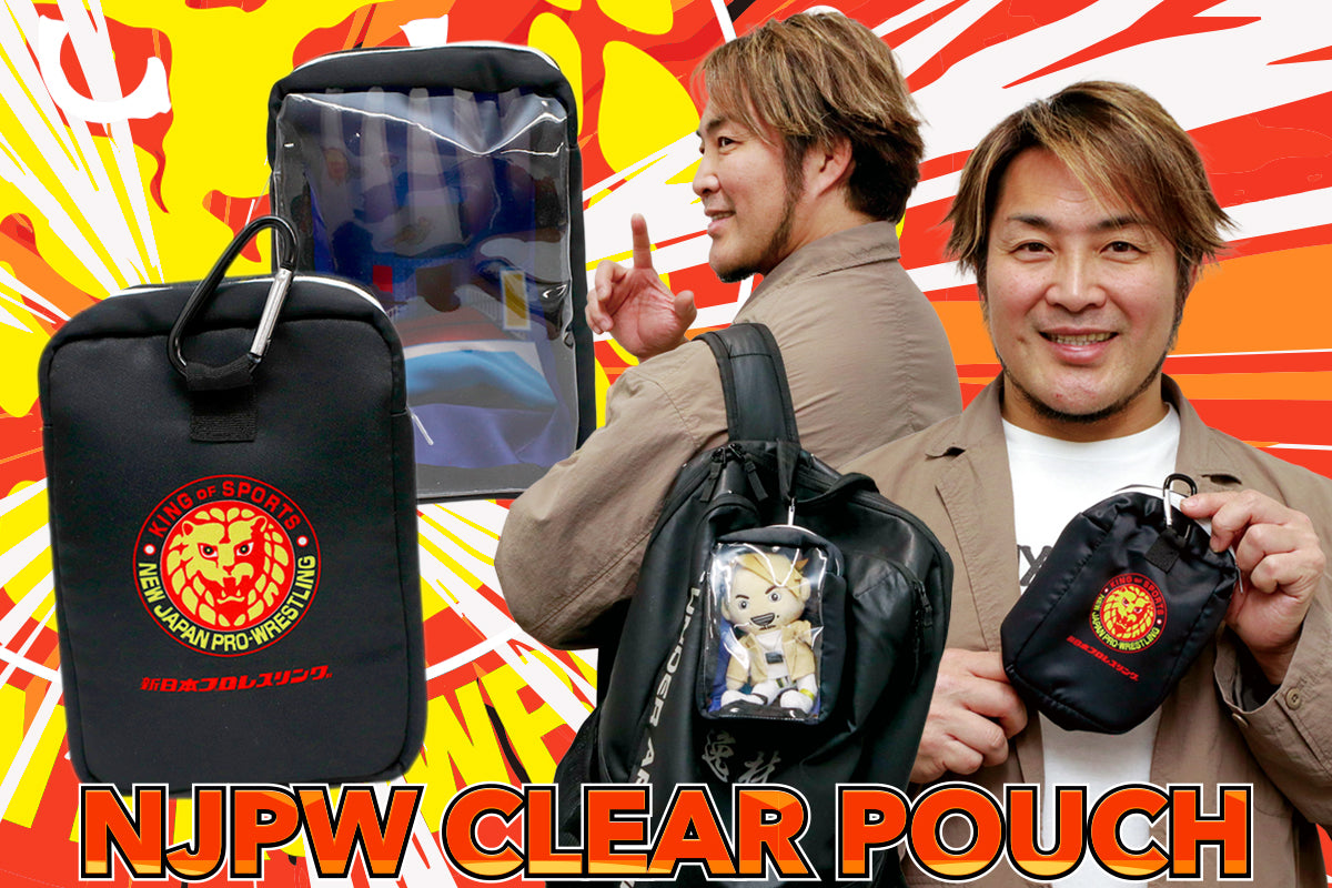 新日本プロレス カラビナ付きクリアポーチ