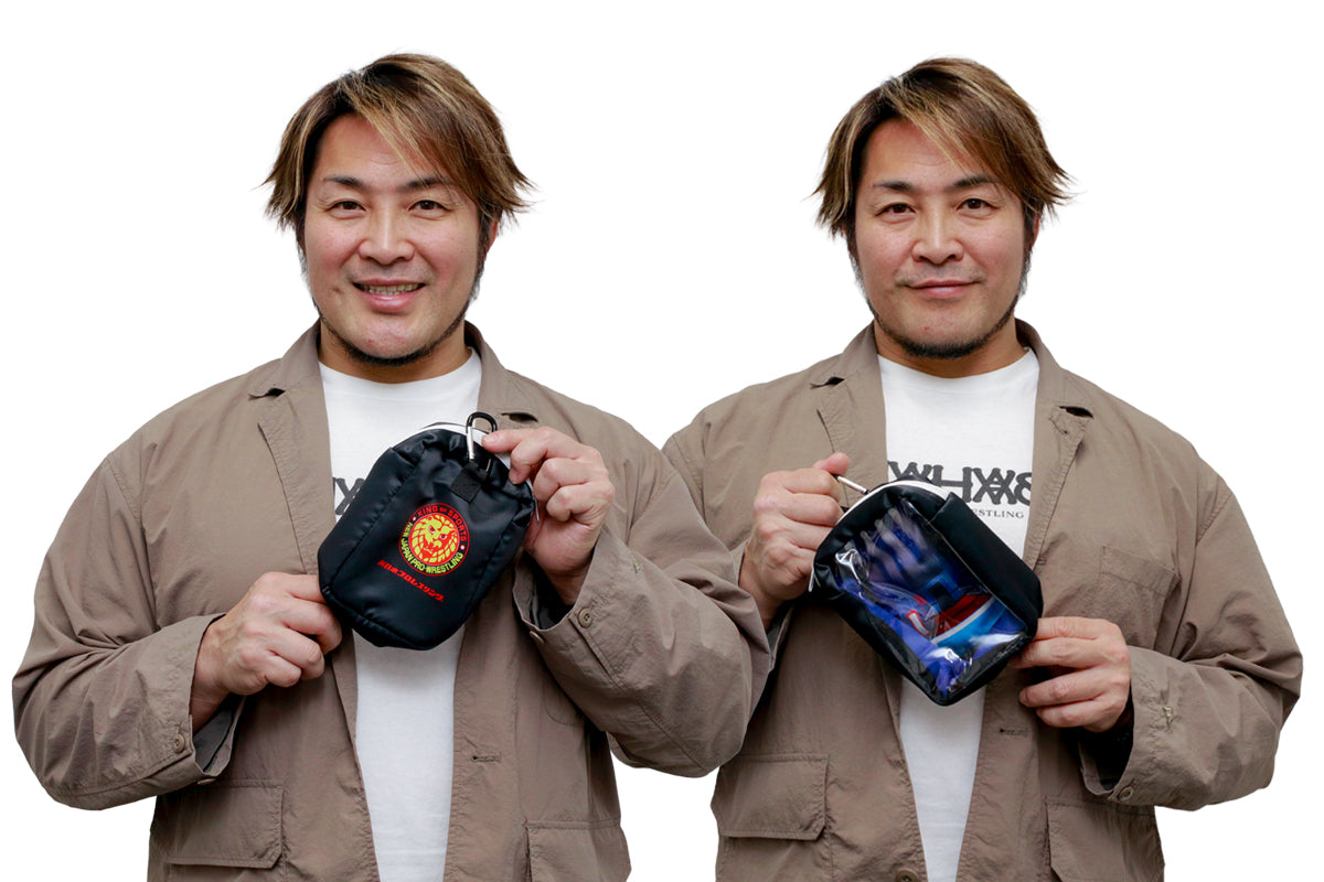 新日本プロレス カラビナ付きクリアポーチ