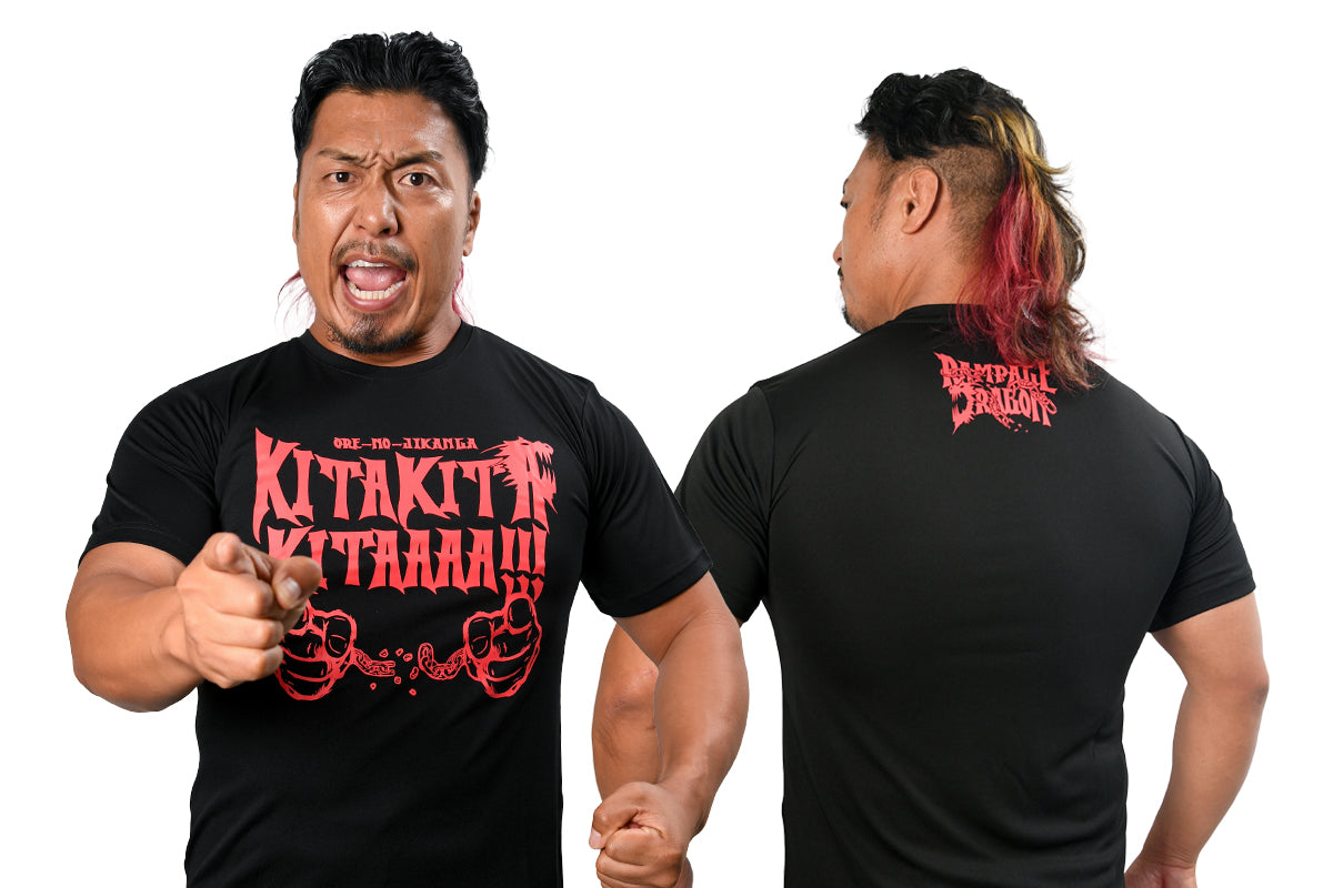 鷹木信悟「KITAKITAKITAAAA!!!」ドライTシャツ(ブラック)