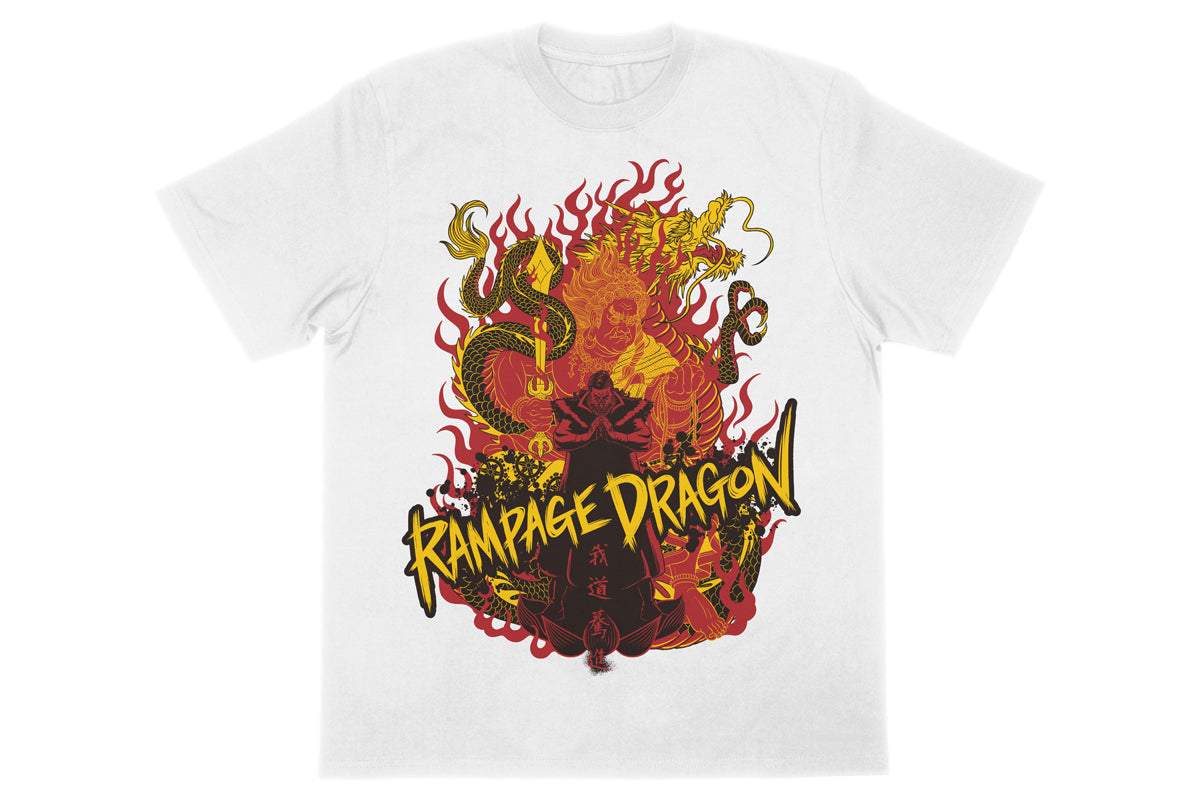 鷹木信悟「不動龍」Tシャツ(ホワイト)