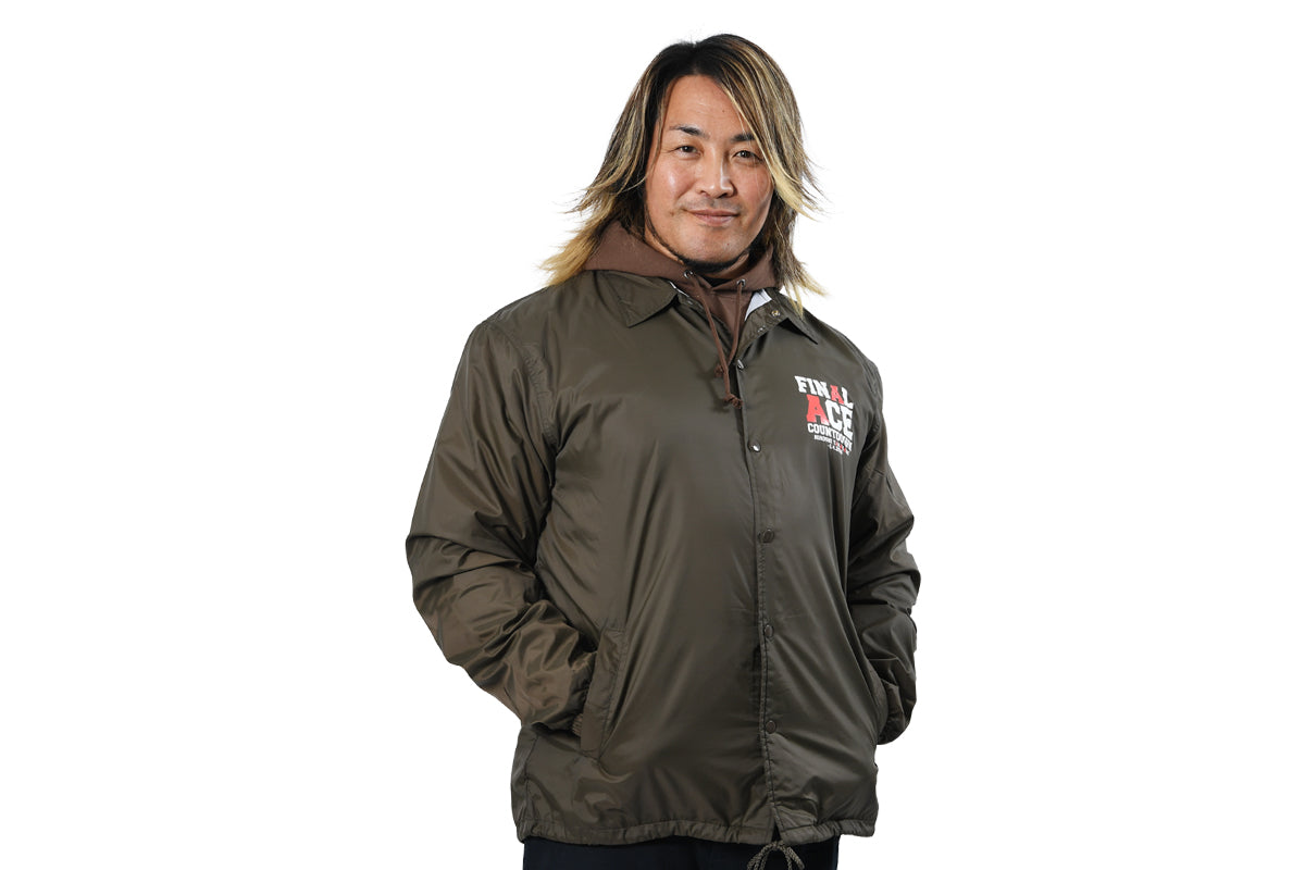 棚橋弘至「FINAL ACE COUNTDOWN」コーチジャケット(シールブラウン)