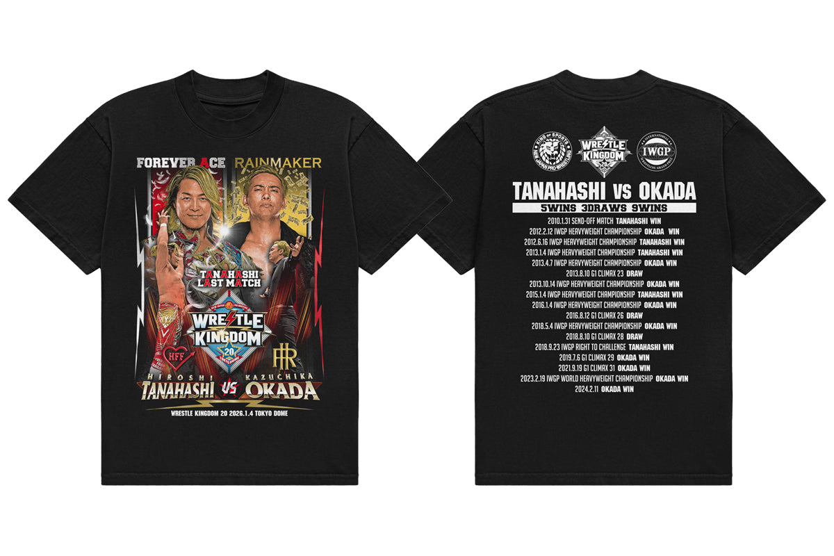 WK20 棚橋弘至 vs オカダ・カズチカ 対戦記念Tシャツ