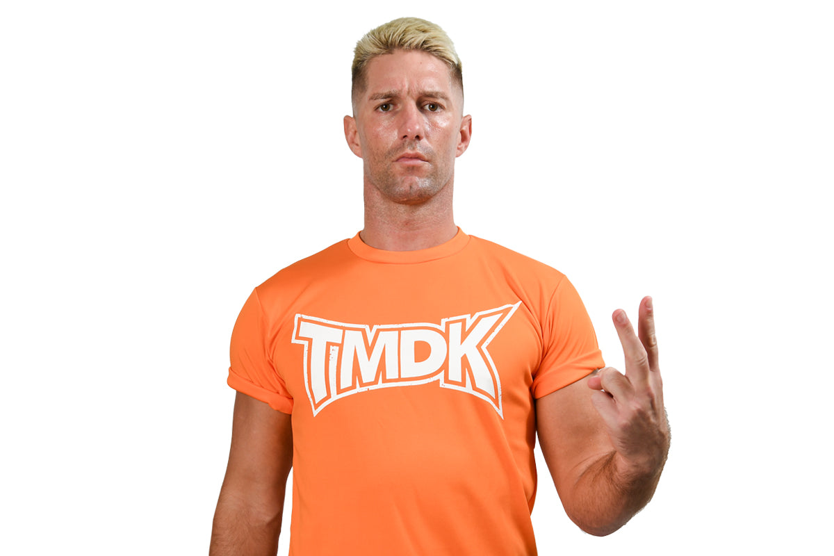 TMDK ドライTシャツ(オレンジ×ホワイト)