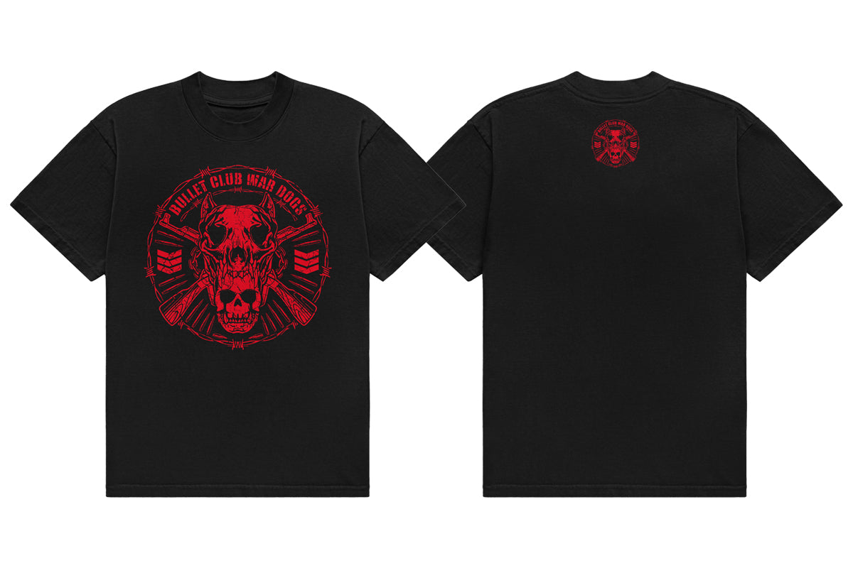 BULLET CLUB WAR DOGS Tシャツ(2025・ブラック×レッド)