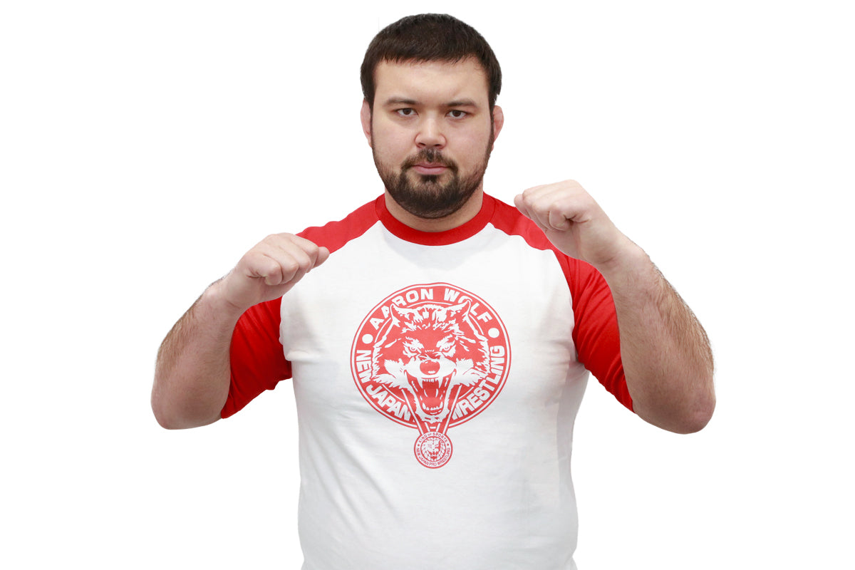 ウルフアロン ラグランTシャツ(レッド)