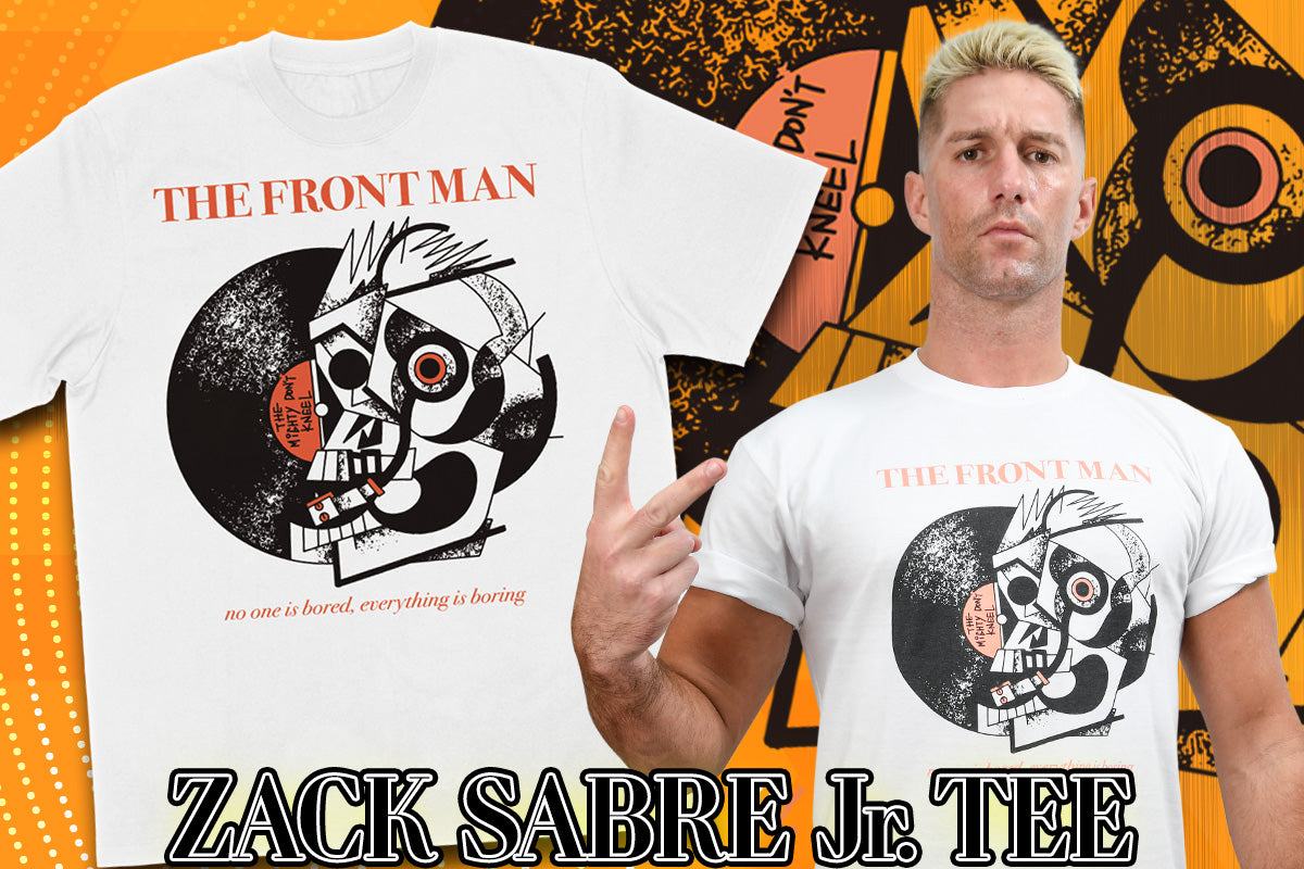ザック・セイバーJr.「THE FRONT MAN」Tシャツ(ホワイト)