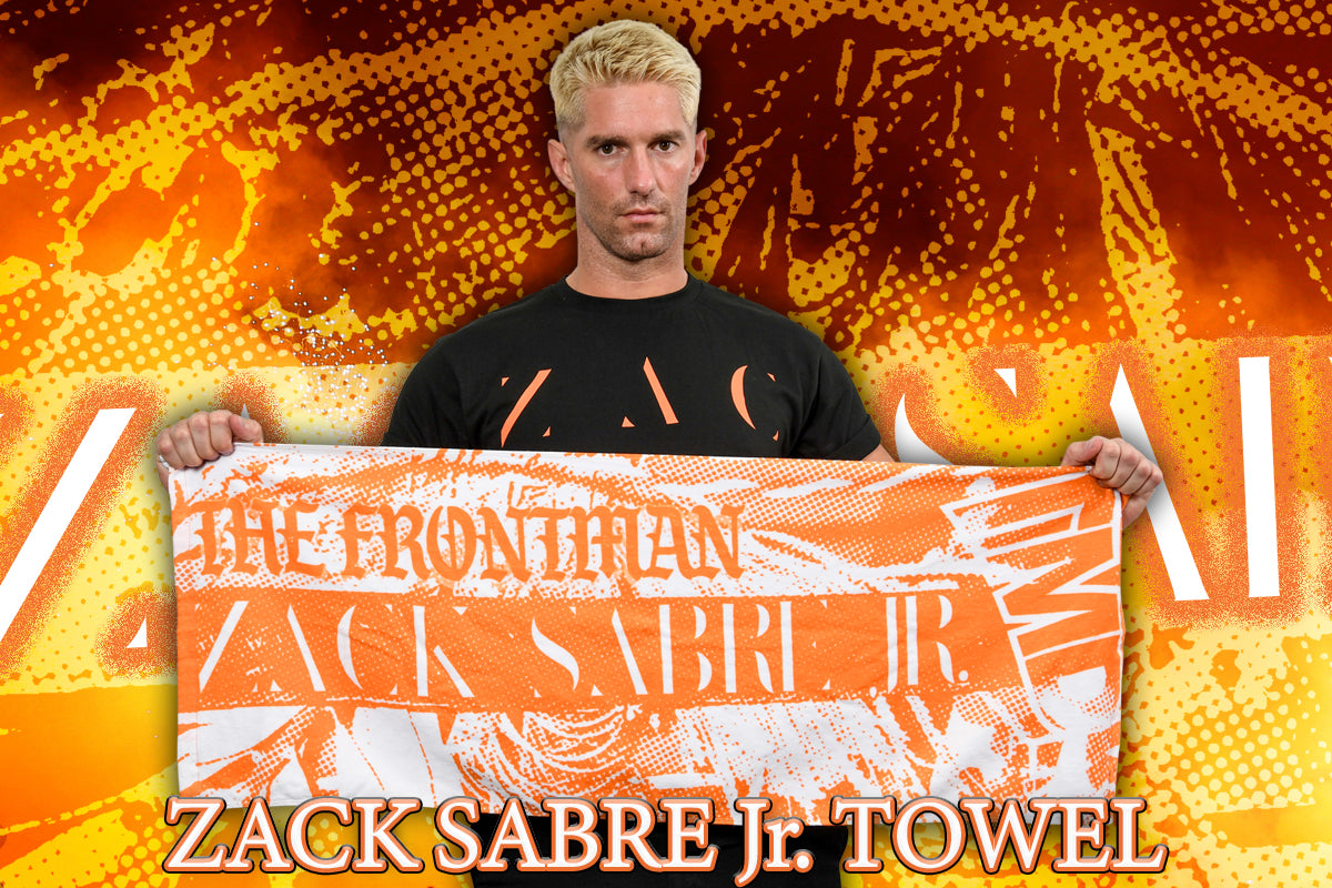 ザック・セイバー Jr.「THE FRONTMAN」スポーツタオル(2025・オレンジ×ホワイト)