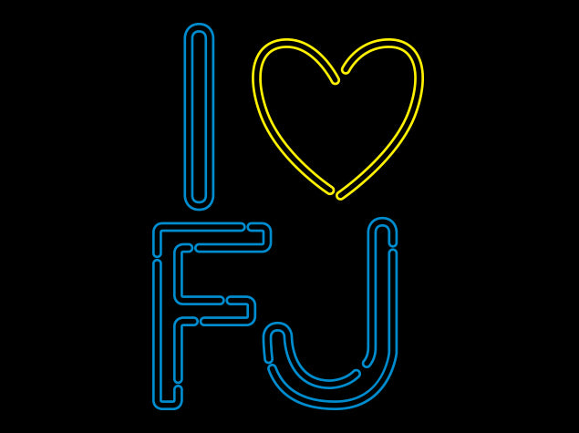 ジュース&フィンレー「I LOVE FJ」Tシャツ(ブラック)