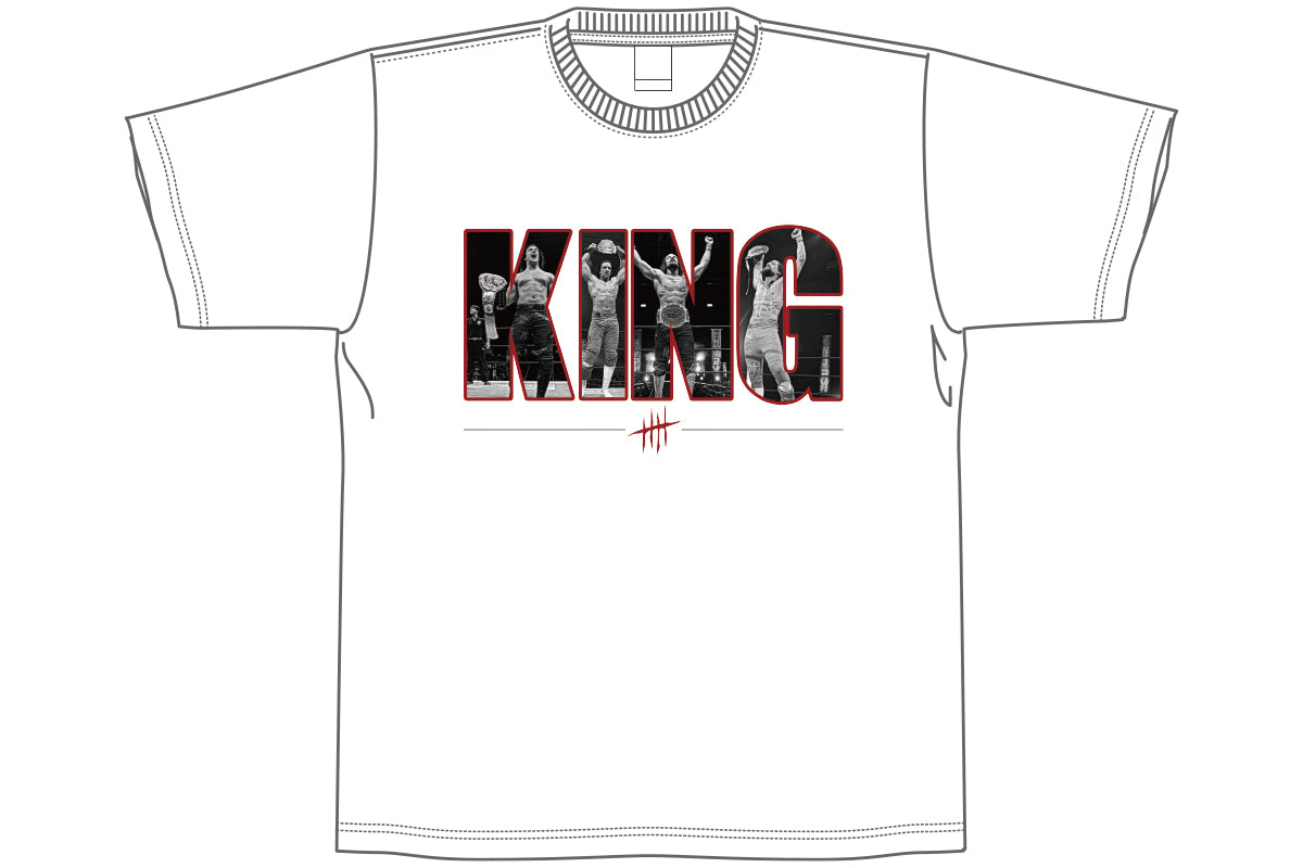 ジェイ・ホワイト「KING」Tシャツ（ホワイト）