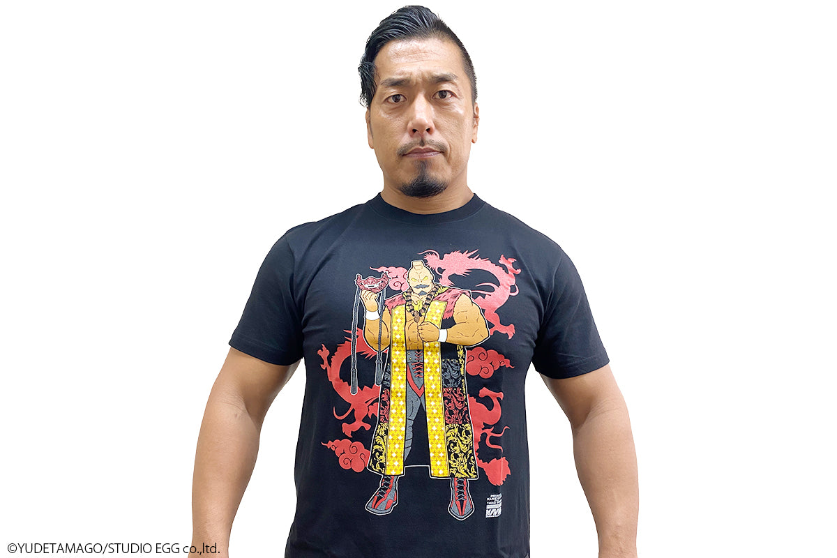 鷹木信悟×プリンス・カメハメ Tシャツ(ブラック)