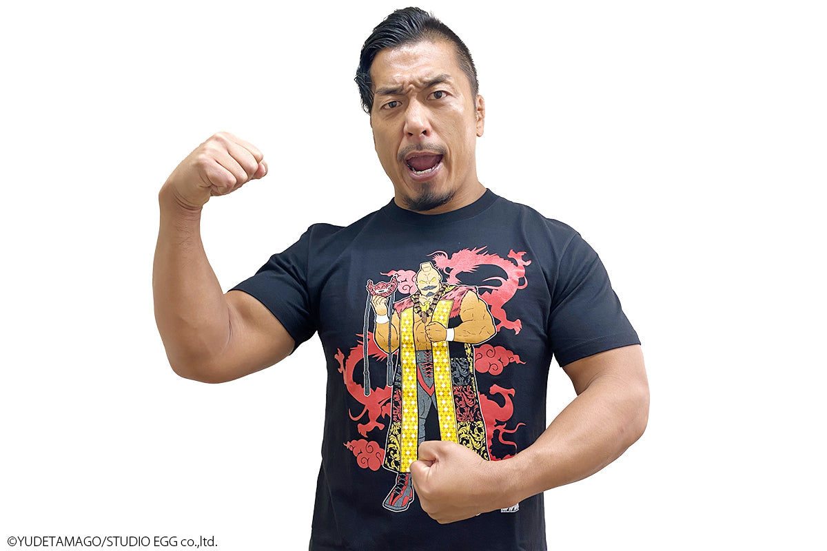 鷹木信悟×プリンス・カメハメ Tシャツ(ブラック)