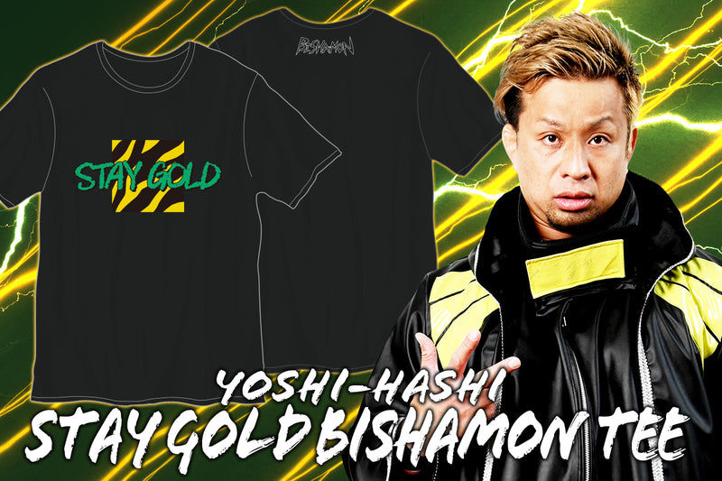 YOSHI-HASHI「STAY GOLD BISHAMON」Tシャツ