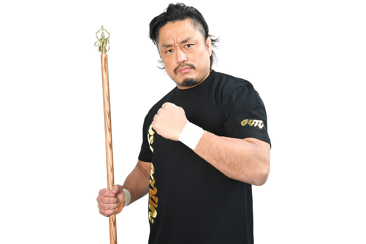 後藤洋央紀「BISHAMON」Tシャツ(金箔)