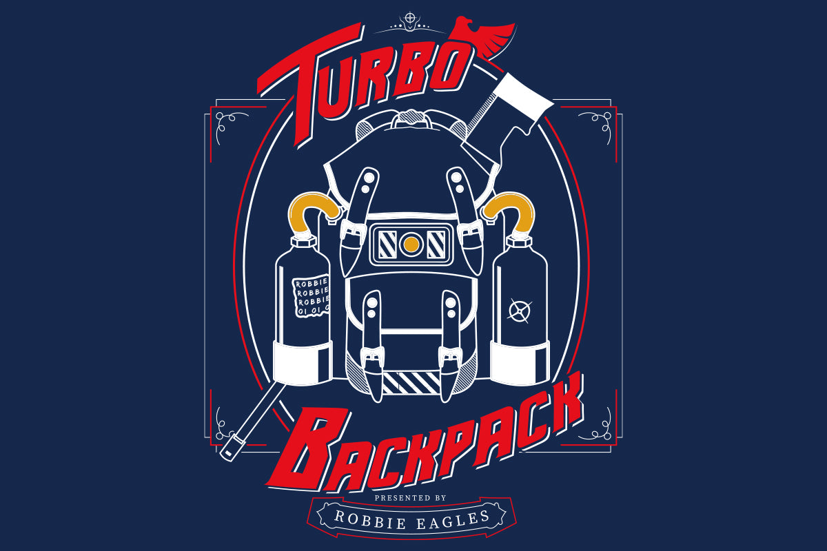 ロビー・イーグルス「TURBO BACKPACK」Tシャツ