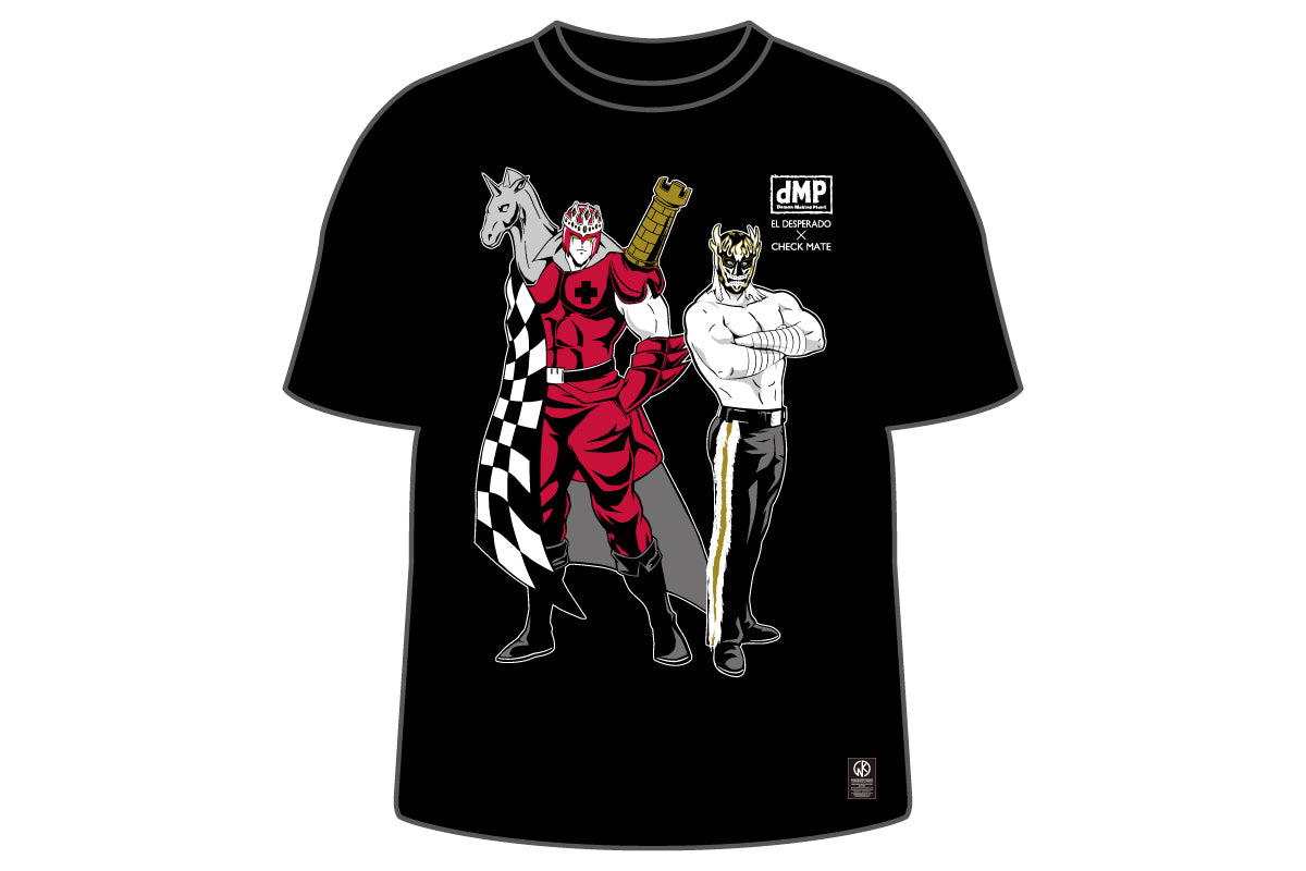キン肉マンⅡ世 d.M.pコラボ エル・デスペラード×チェック・メイト Tシャツ