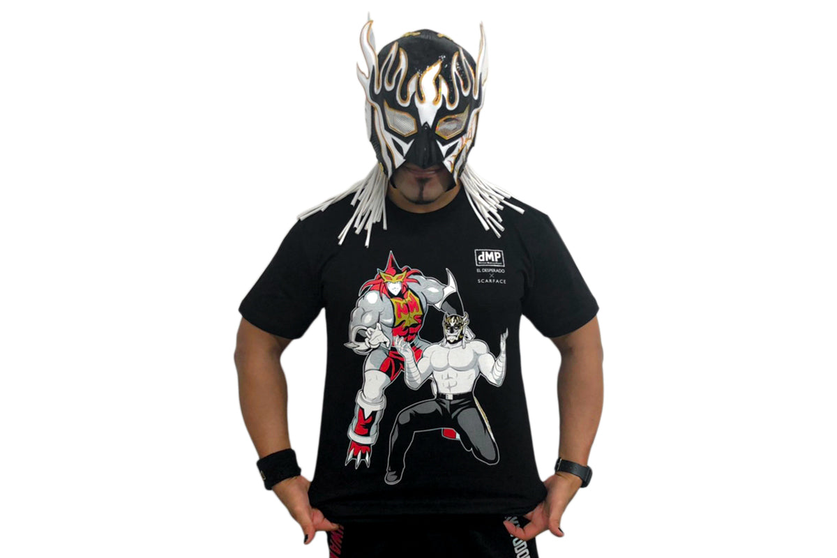 キン肉マンⅡ世 d.M.pコラボ エル・デスペラード×スカーフェイス Tシャツ