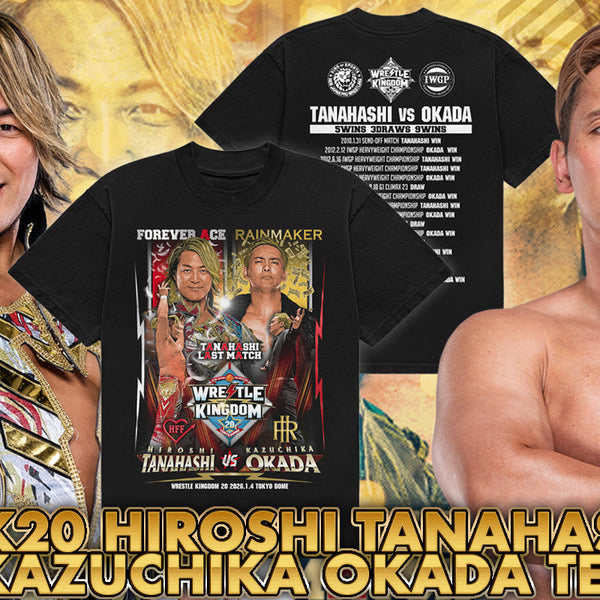 キャンセル分再販📣WK20 棚橋弘至 vs オカダ・カズチカ 対戦記念Tシャツ