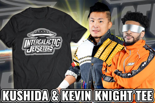 🔥新商品🔥KUSHIDA&ケビン・ナイト「INTERGALACTIC JET SETTERS」Tシャツ【BOSJ30】