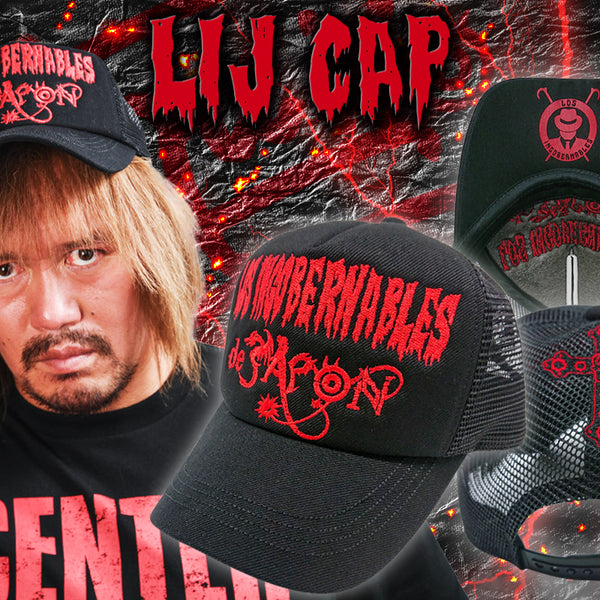 新日本プロレス L・I・J「CINCO」キャップ （ブラック×レッド） L・I・J「CINCO」キャップ [新日本プロレスリング] | 公式