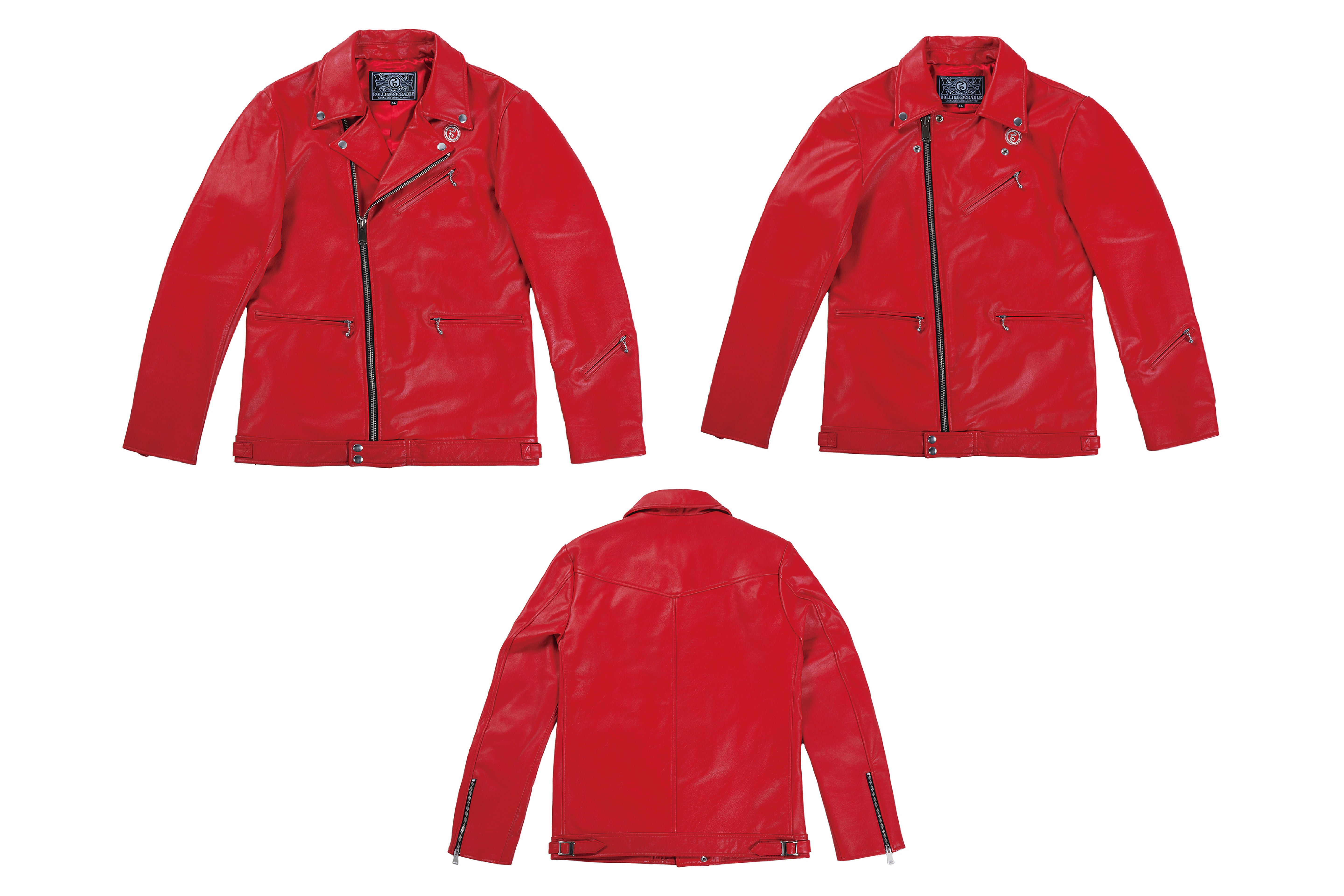 【3月上旬以降お届け】高橋ヒロム&ROLLING CRADLE PRODUCE 15thANNIVERSARY COLLABORATION ライダースジャケット（レッド）