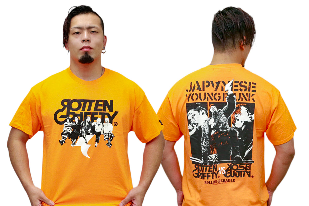  originals Tシャツ 藤田晃生×ROTTENGRAFFTY JAPANESE YOUNG PUNK Tシャツ（ORANGE）