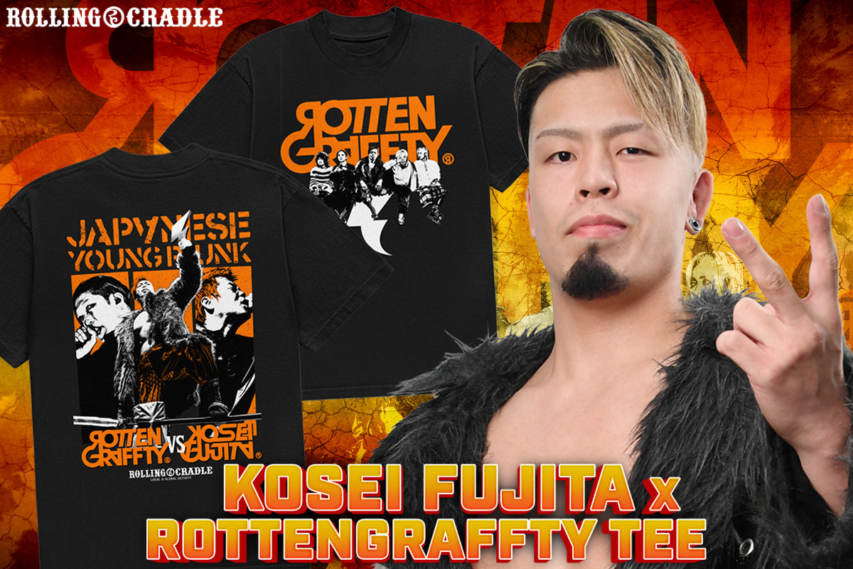 藤田晃生×ROTTENGRAFFTY JAPANESE YOUNG PUNK Tシャツ（BLACK）
