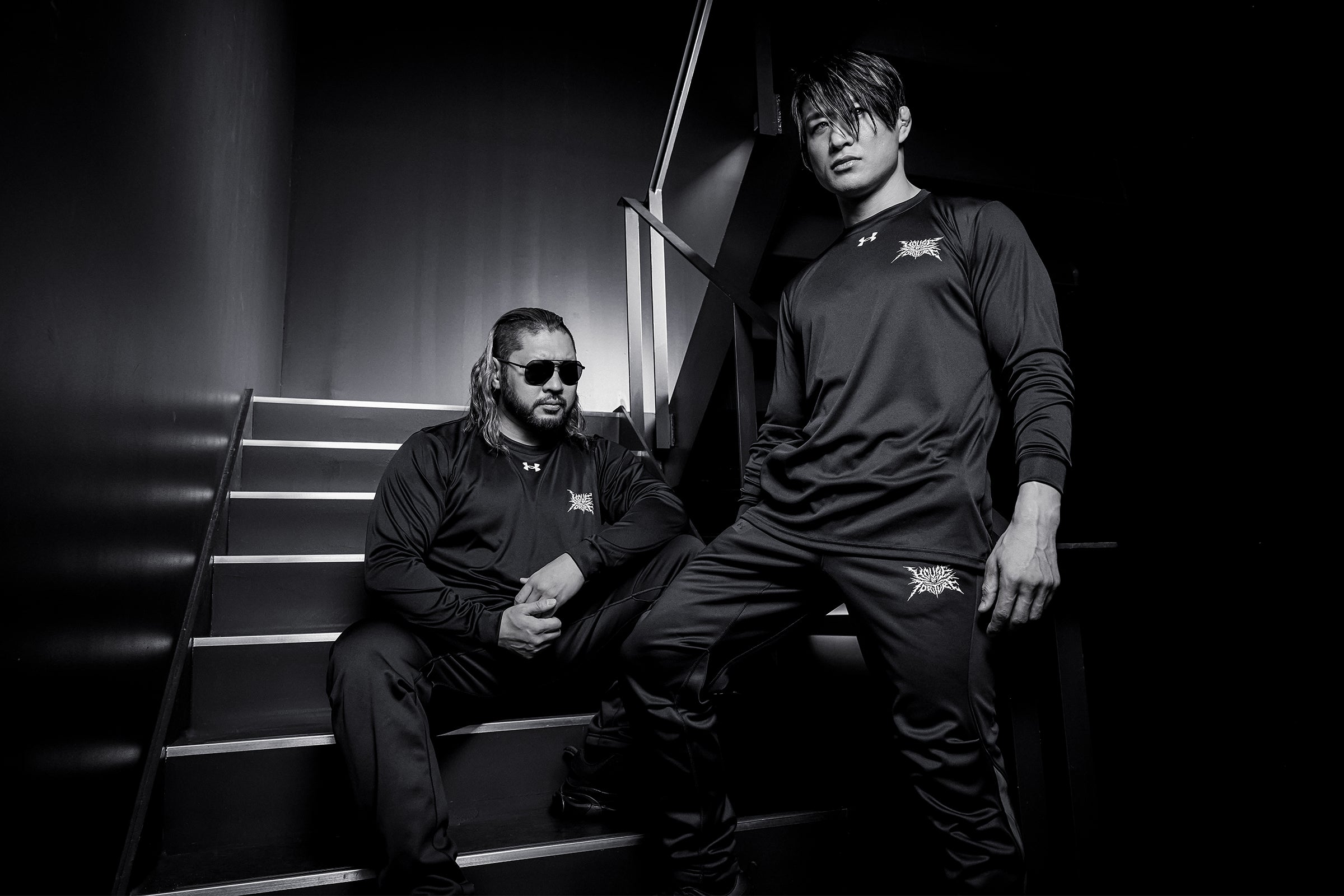 新日本プロレスHOUSEOFTORTURE×アンダーアーマーコラボセットアップ UA HOUSE OF TORTURE 3レイヤー パンツ