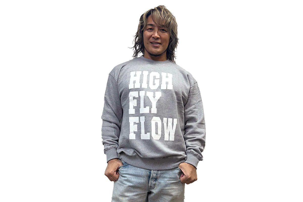 棚橋弘至「HIGH FLY FLOW」スウェットトレーナー（グレー）