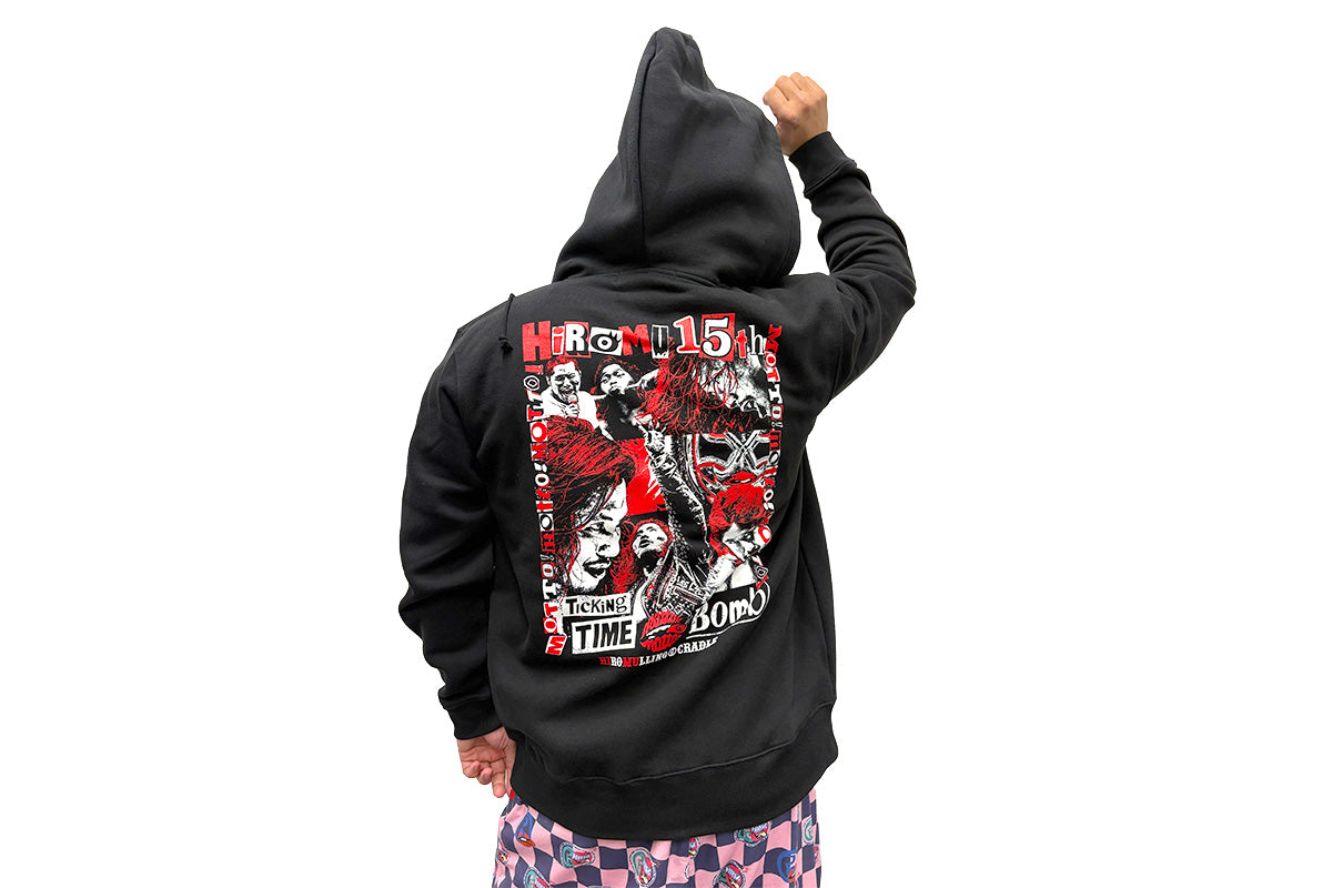高橋ヒロム&ROLLING CRADLE PRODUCE 15thANNIVERSARY COLLABORATION ZIPパーカー（ブラック）