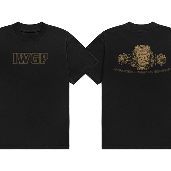 IWGP Tシャツ（ブラック×ゴールド）