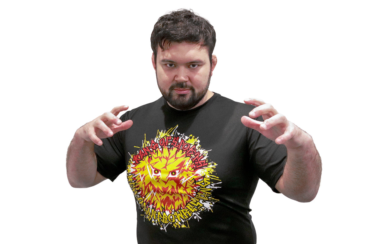 ライオンマーク ドライTシャツ（2026・ブラック×カラーロゴ）