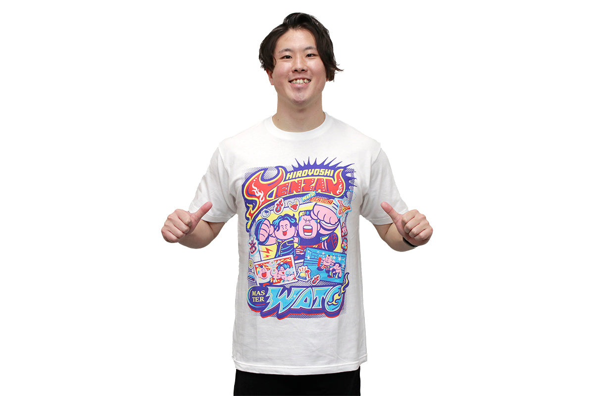【8月中旬以降お届け】マスター・ワト＆天山広吉 メモリアルTシャツ＆フラットポーチ