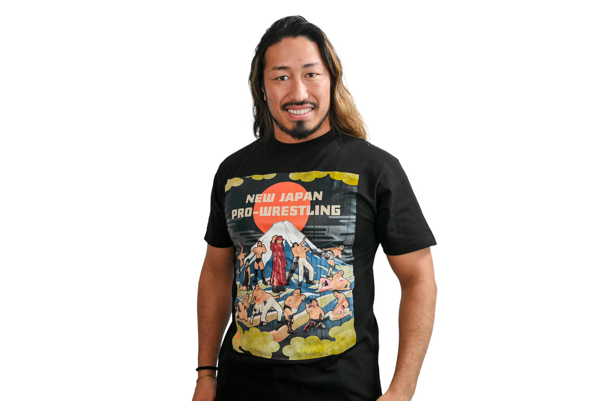 新日本プロレス「NEW JAPAN PAINTING」Tシャツ（太陽と富士山）