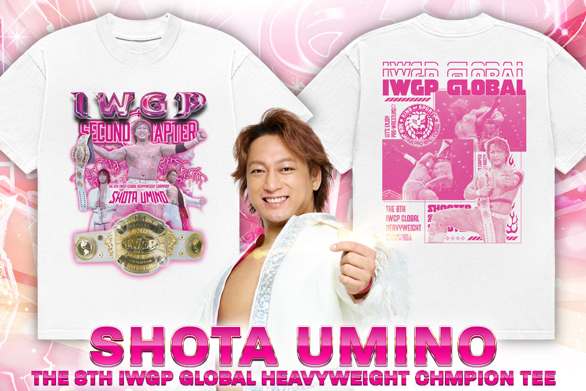 【7/26以降お届け】海野翔太 第8代 IWGP GLOBALヘビー級王座 戴冠記念Tシャツ