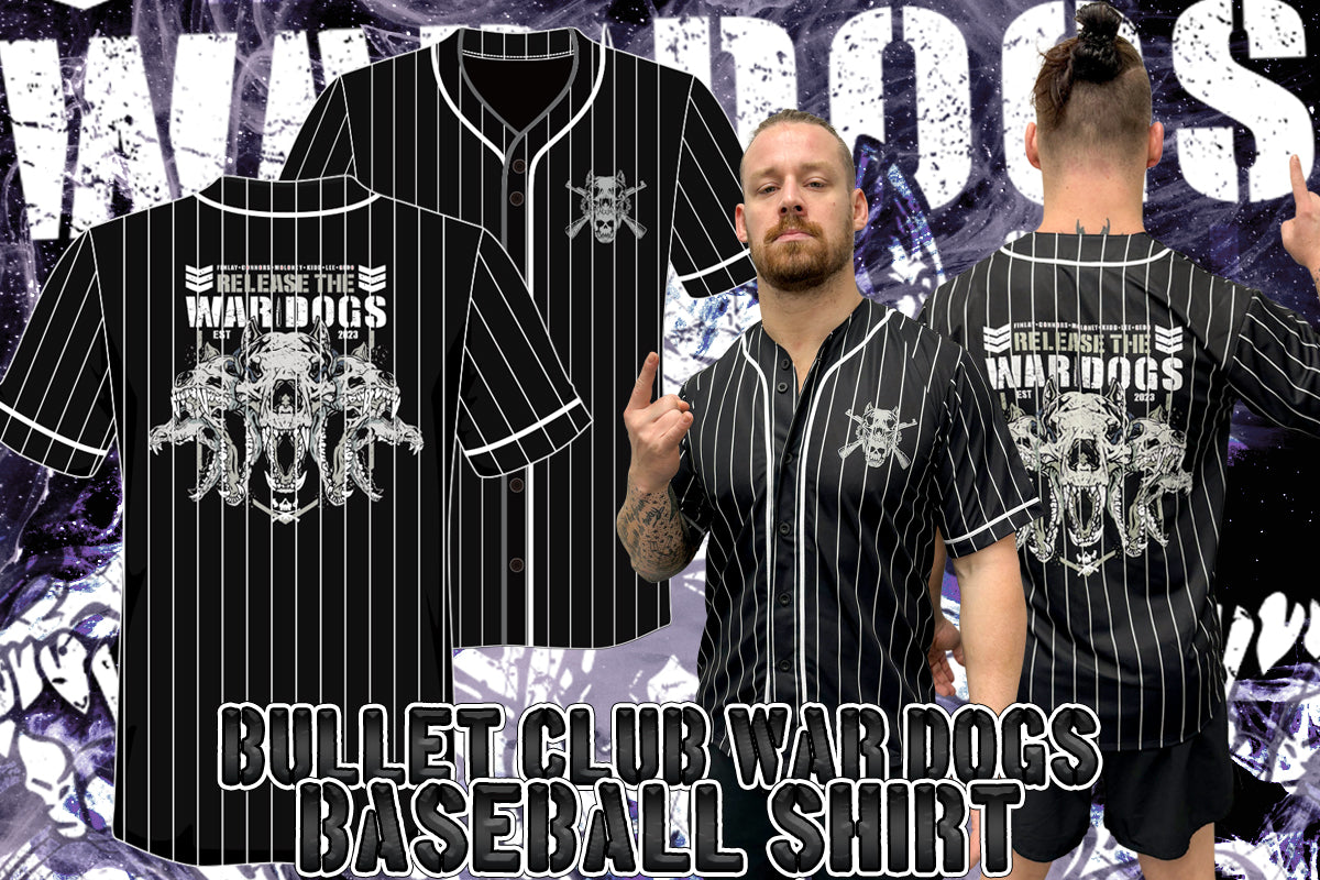 BULLET CLUB WAR DOGS「RELEASE THE WAR DOGS」ベースボールシャツ