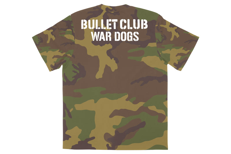 BULLET CLUB WAR DOGS ドライTシャツ（ウッドランドカモ）