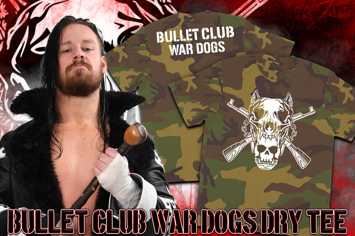 BULLET CLUB WAR DOGS ドライTシャツ（ウッドランドカモ）