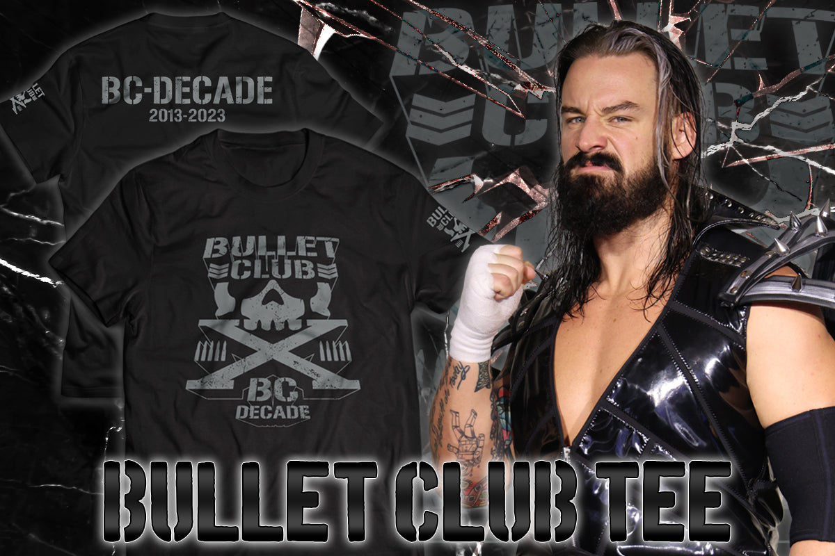 BULLET CLUB「BC DECADE」Tシャツ（ブラック×シルバー）