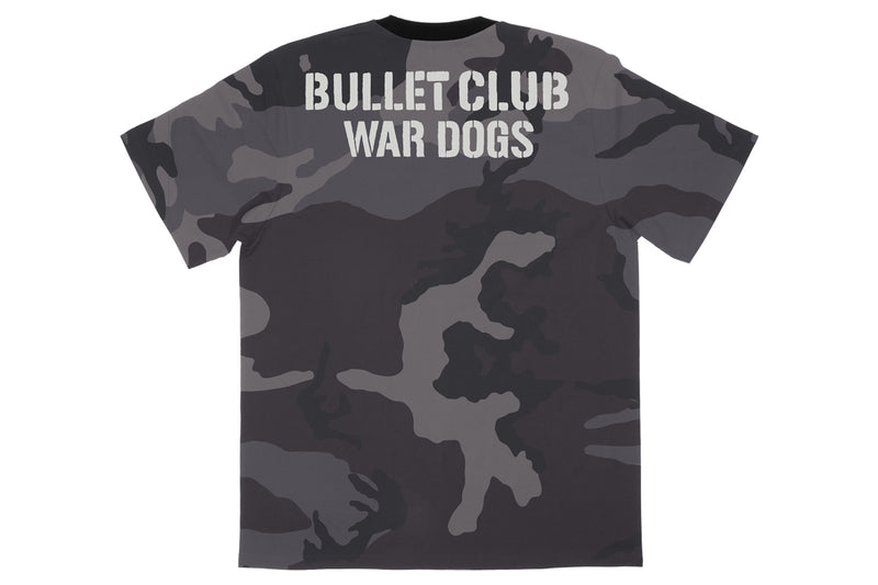 BULLET CLUB WAR DOGS ドライTシャツ（ブラックウッドランドカモ）