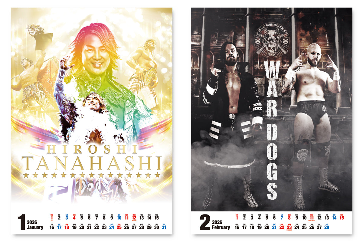 2026年 新日本プロレス カレンダー（壁掛けタイプ B3サイズ）