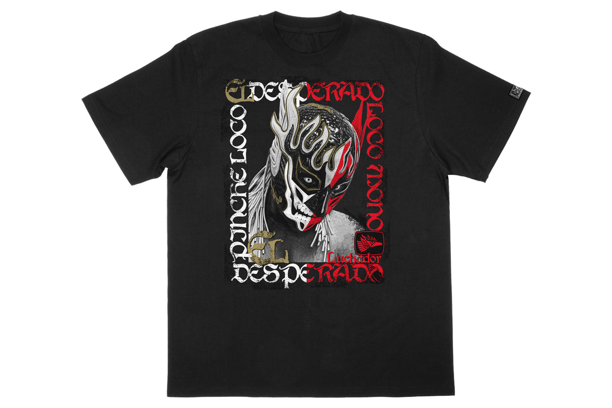 エル・デスペラード×ROLLING CRADLE コラボTシャツ（ブラック×ホワイト×レッド）
