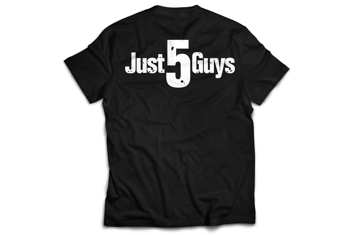 Just 5 Guys Tシャツ（ブラック×ホワイト）