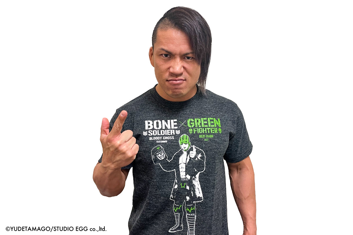 キン肉マンⅡ世コラボ 石森太二×ジェイド Tシャツ（ヘザーブラック）