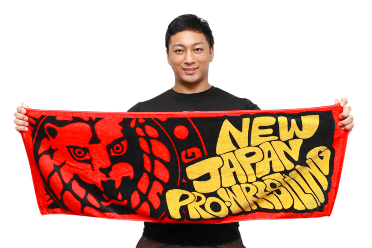 ライオンマーク スポーツタオル（ブラック×レッド×ゴールド・2025）