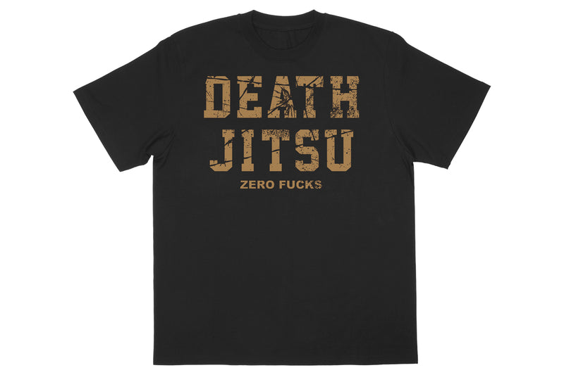 ジョン・モクスリー「DEATH JITSU」Tシャツ（ブラック×ゴールド）
